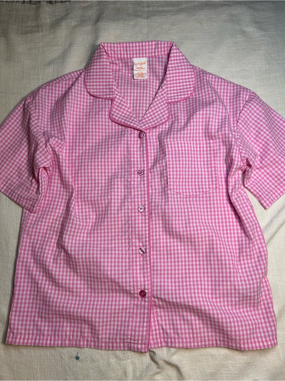 Cat & Jack Pink Gingham Button-Down Shirt